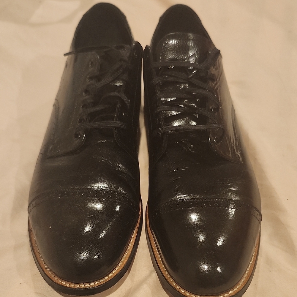 Stacy Adams Black Leather Oxford Shoes